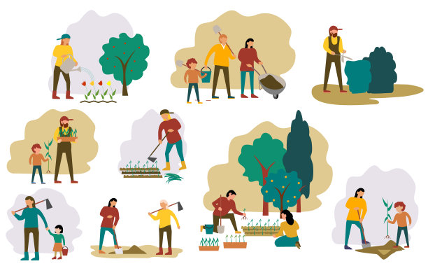 设置农民或农业工人种植图片下载