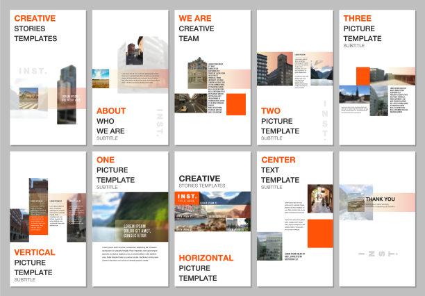 创意社交网络纵向故事设计图片下载