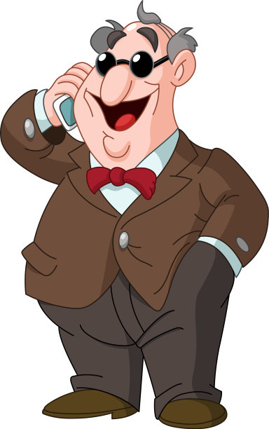 打领结的男人在讲电话图片下载