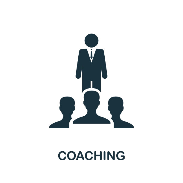 教练图标。来自咨询收集的简单元素。填充教练图标模板，信息图和更多图片下载