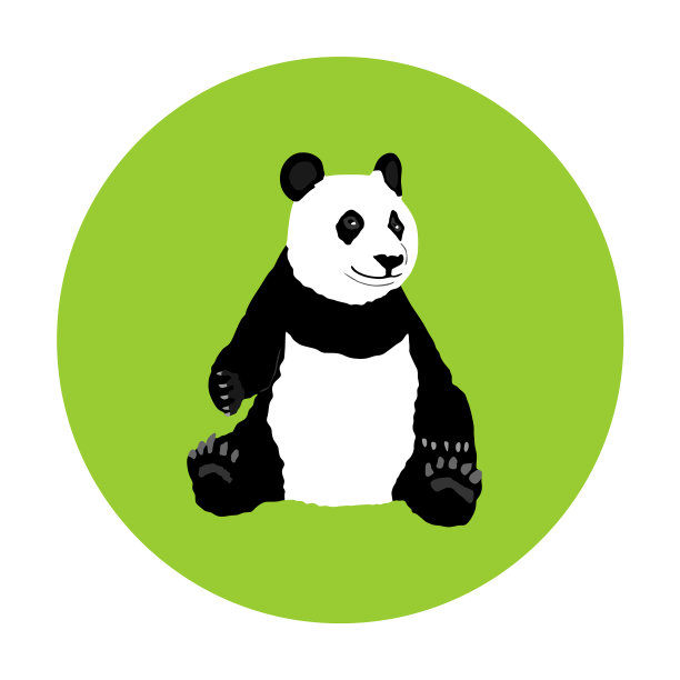 坐着的大熊猫被孤立图片下载