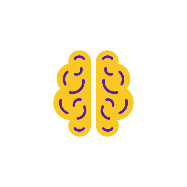 大脑图标为应用程序和网站的平面艺术图标图片下载