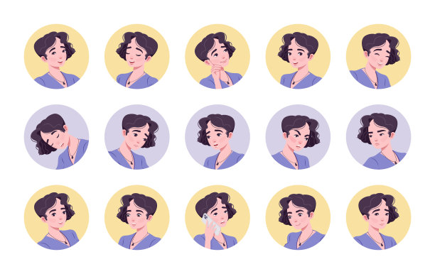 办公室职员肖像集，年轻的女商人，女商业雇员束图片下载