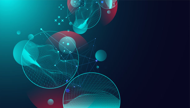 时髦的抽象线框背景。现代科技艺术元素。表面插图。向量。图片下载