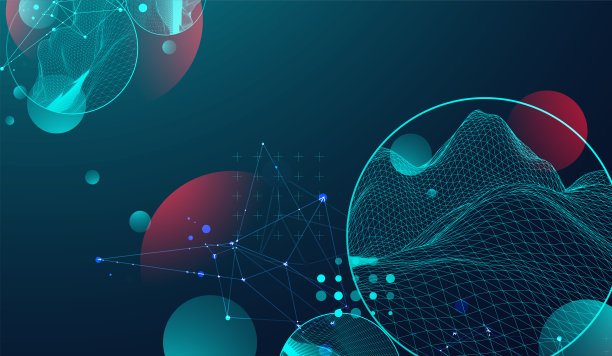 时髦的抽象线框背景。现代科技艺术元素。表面插图。向量。图片下载