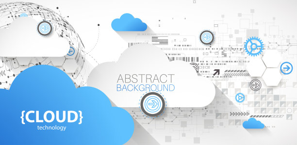 云计算的概念。抽象的技术背景。图片下载