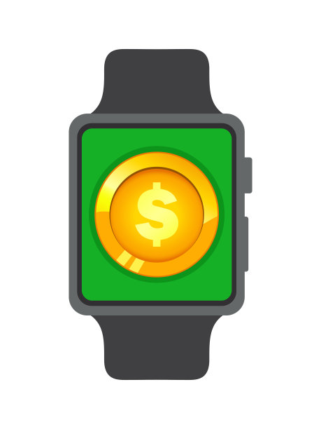 带美元符号的智能手表图片下载