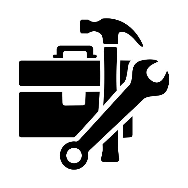 1403. i030.049.s.m004.c10。黑色的工具图标图片下载