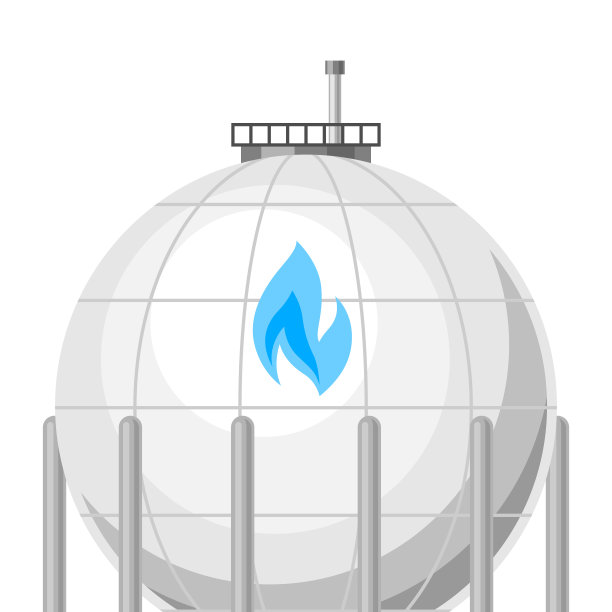 天然气储存设施示意图。工商形象。图片下载