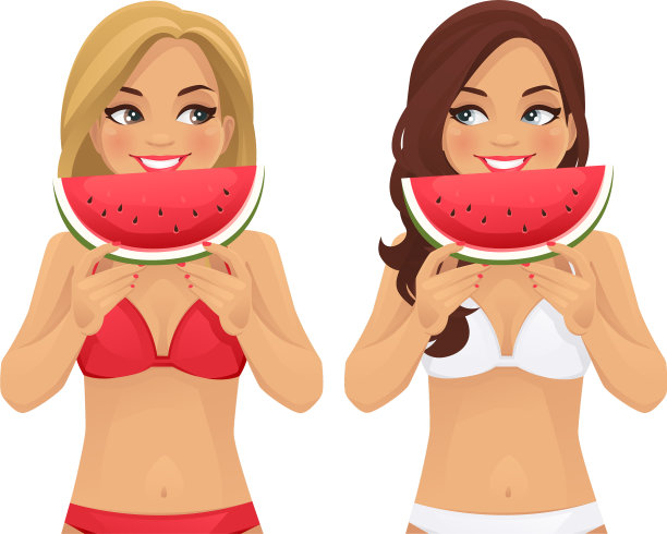 watermelone微笑的女人图片下载