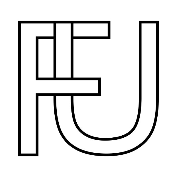 Logo标志，fu uf图标，nft fu交错字母fu图片下载