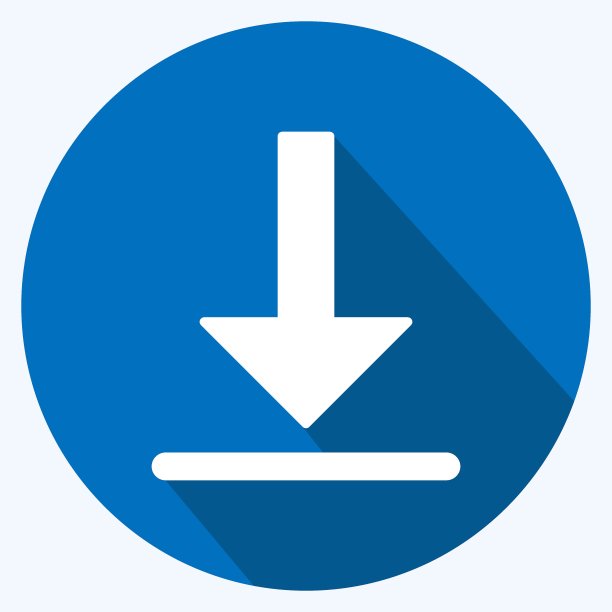 图标获取应用程序，适合信息图形符号。长长的阴影风格。简单的设计可编辑。设计模板向量。简单的符号说明图片下载