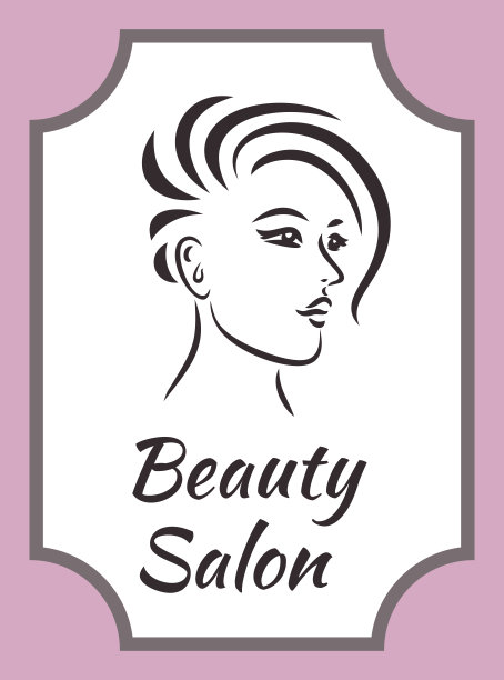 美容院的概念。标志设计。图片下载