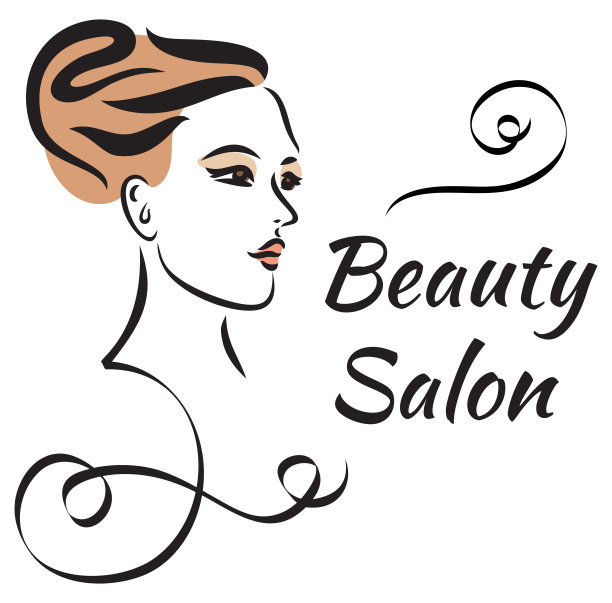 美容院的概念。标志设计。图片下载