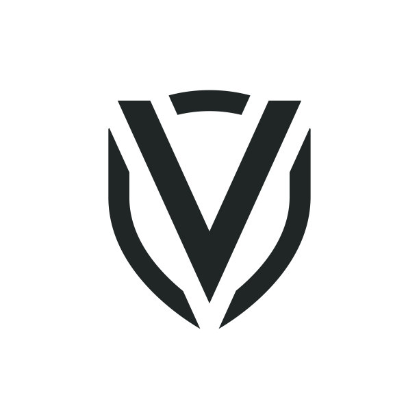 V用盾创意极简主义标志设计图片下载