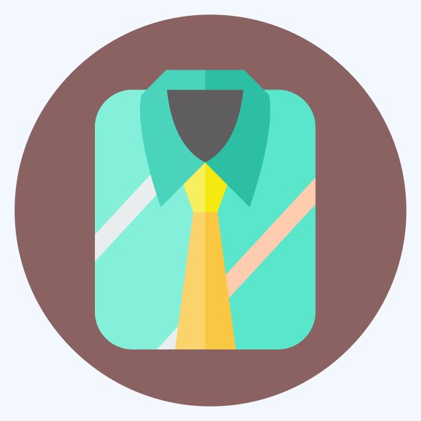 图标正式的衬衫。适合男性佩戴的饰品符号。平的风格。简单的设计可编辑。设计模板向量。简单的符号说明图片下载