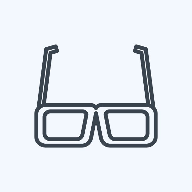 图标的眼镜。适用于聚会标志。行风格。简单的设计可编辑。设计模板向量。简单的符号说明图片下载