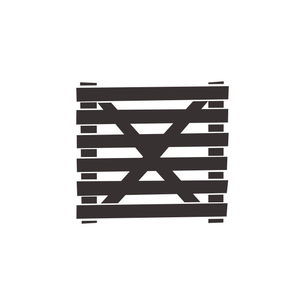 木制托盘黑色顶视图，用于运输，矢量插图在白色背景。图片下载