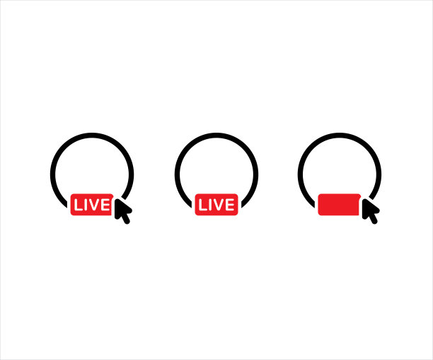 社交媒体图标化身。视频直播流。帧彩色梯度。矢量插图股票插图。图片下载