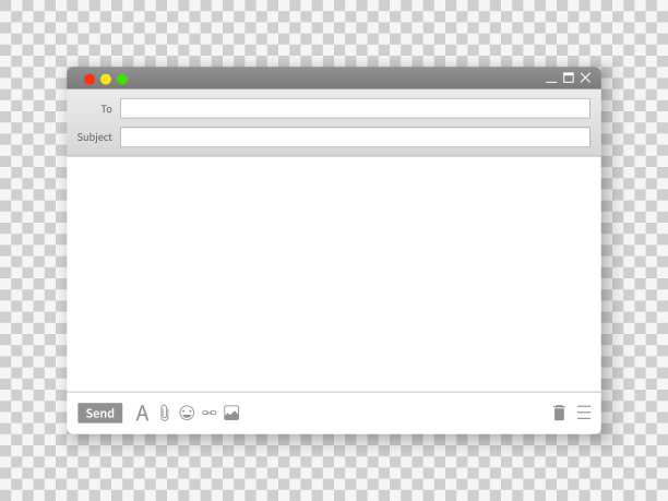 电子邮件窗口空白文本消息框界面图片下载