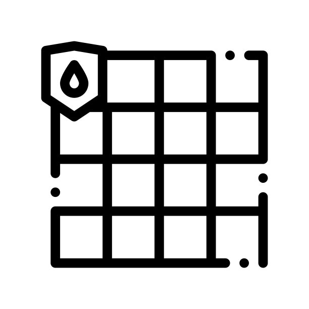 防水材料达尔细线图标图片下载