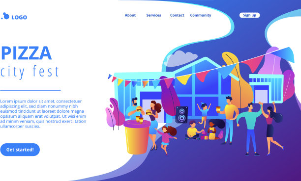 街头聚会的概念图片下载