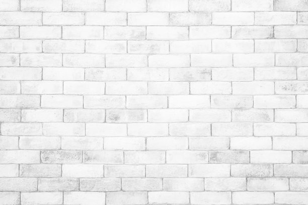 白色垃圾砖墙纹理背景石砖砌块漆成灰色浅色壁纸现代室内外和房间背景设计。简单的无缝图案背景网格。图片下载