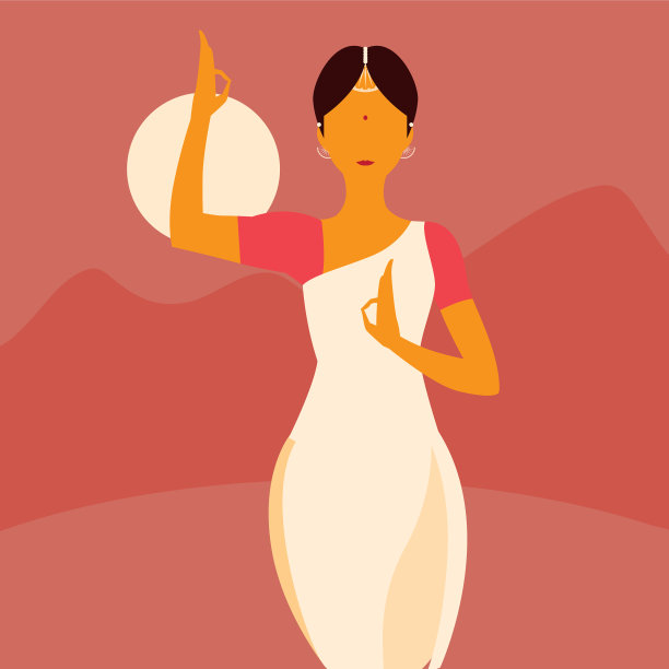 印度独立日平面设计图片下载