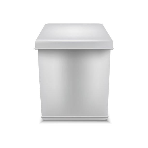 现实详细的3d白色空白锡罐模板图片下载