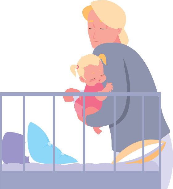 爸爸抱着婴儿床图片下载