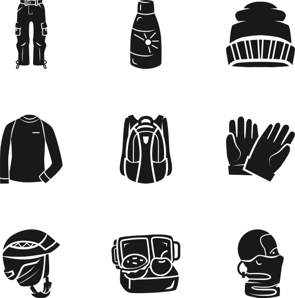 冬装图标集简约风格图片下载