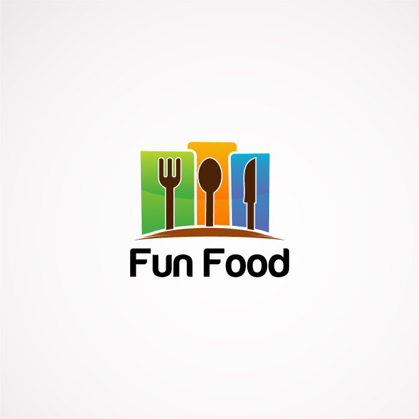 有趣的食品标志设计概念与丰富多彩的图片下载