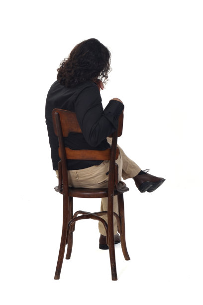 一个孤立在白色背景中的人图片下载