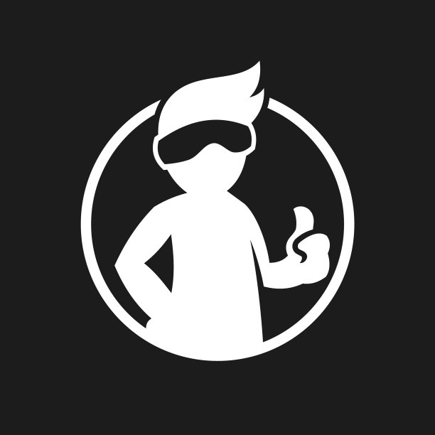 戴眼镜的男子剪影竖起大拇指图片下载