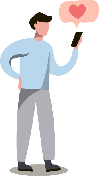 可爱的现代褐发男孩收到可爱的短信图片下载