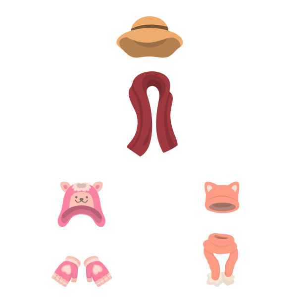 设计头饰及时尚标志套装图片下载