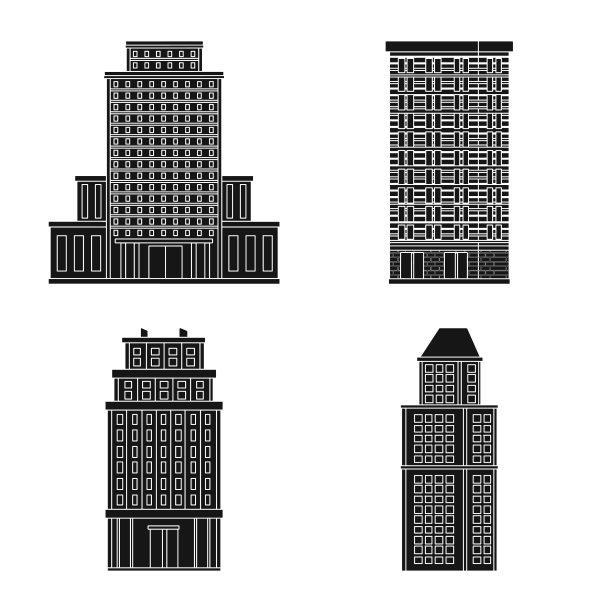 现代和地产标志集图片下载