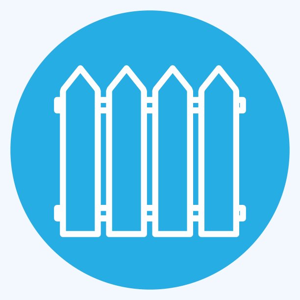 图标栅栏。适合春天的象征。蓝眼睛的风格。简单的设计可编辑。设计模板向量。简单的符号说明图片下载