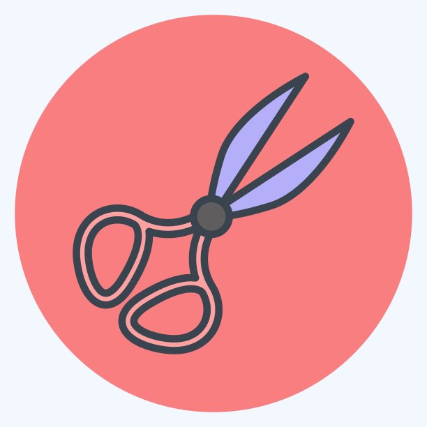 图标剪刀2。适合裁缝标志。颜色风格交配。简单的设计可编辑。设计模板向量。简单的符号说明图片下载