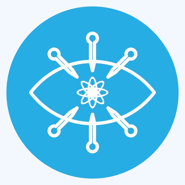 图标的观察。适用于数据分析符号。蓝眼睛的风格。简单的设计可编辑。设计模板向量。简单的符号说明图片下载