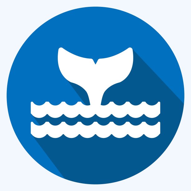 图标的海洋。适合社区象征。长长的阴影风格。简单的设计可编辑。设计模板向量。简单的符号说明图片下载