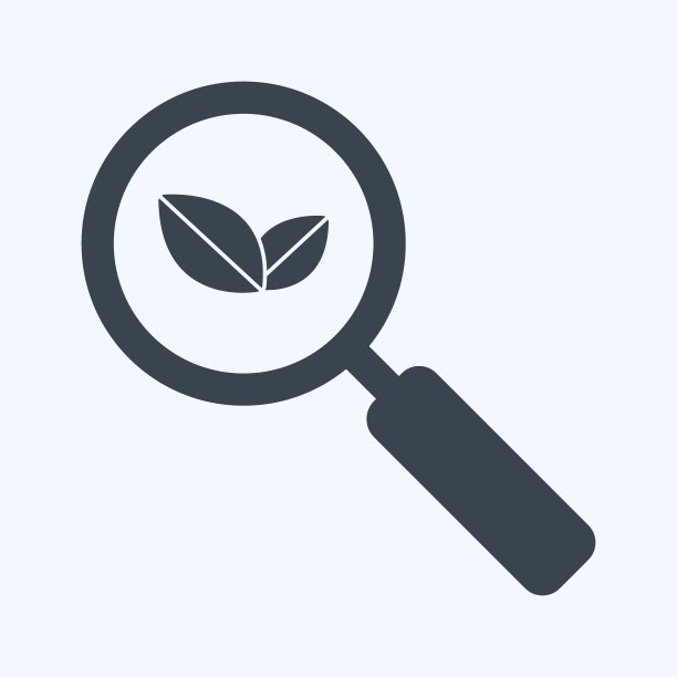 有机搜索图标。适合IT服务符号。字形风格。简单的设计可编辑。设计模板向量。简单的符号说明图片下载