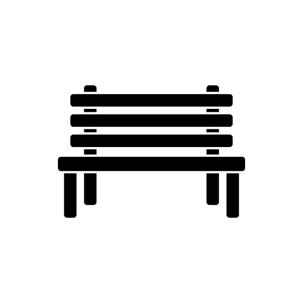 街道长凳图标标志设计矢量模板插图图片下载