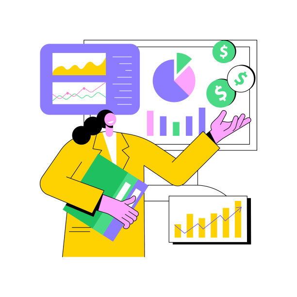 财务数据管理抽象概念矢量说明。图片下载