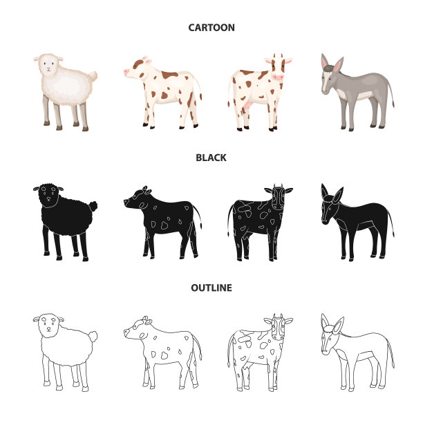 隔离对象育种和厨房图标设置图片下载