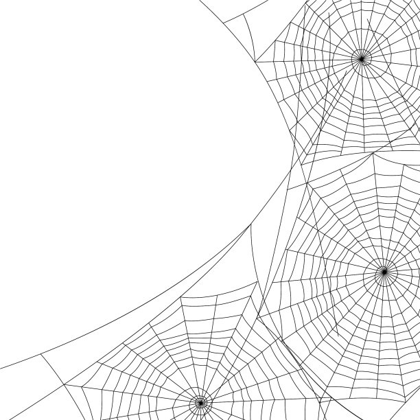 蜘蛛网剪影万圣节背景图片下载