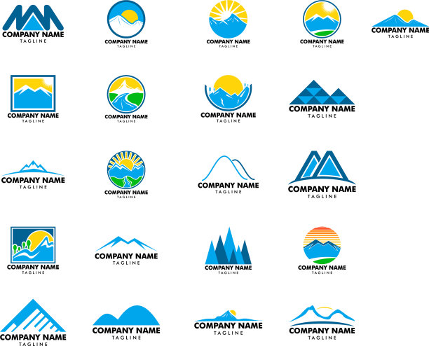 集山标志设计模板图片下载