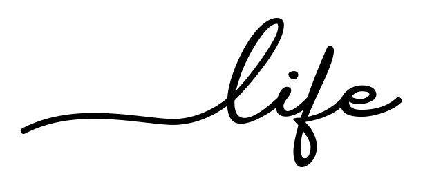 生活书写黑色字母书法横幅。贺卡矢量插图。图片下载