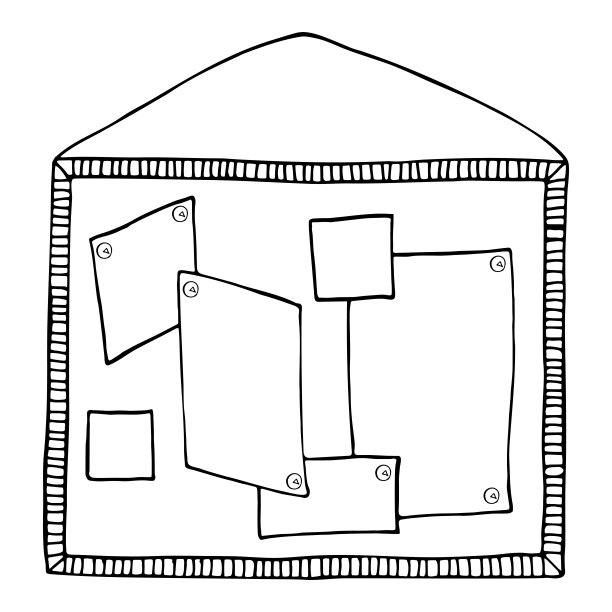 向量孤立的元素。情绪。笔记板:作笔记的板教育。组织者。白色背景上的黑色手绘涂鸦。印刷品用于包装设计。图片下载