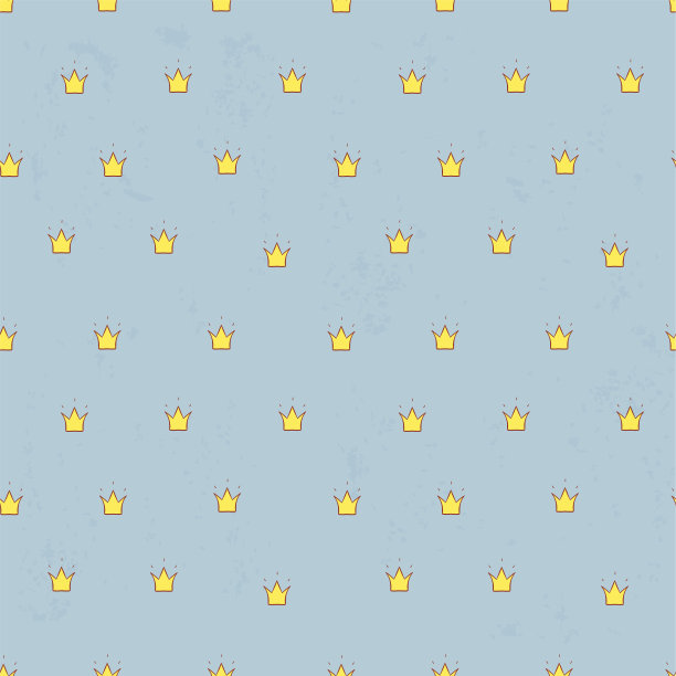 无缝图案与可爱的皇冠简单图片下载